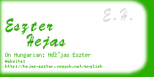 eszter hejas business card